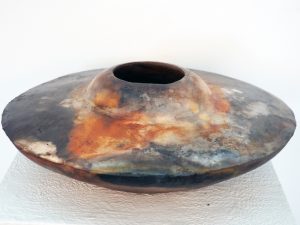 Diskus aus Keramik / Grubenbrand